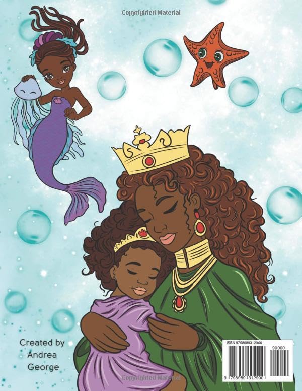 Fairytale Coloring Book: Enchanted Black Princesses, Mermaids & Fairies featuring African-American Princesses